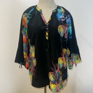 Yumi Kim Silk Floral Popover Top